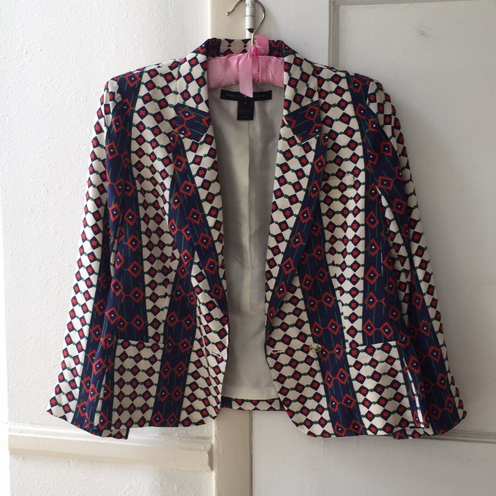 Marc by Marc Jacobs printed silk blazer